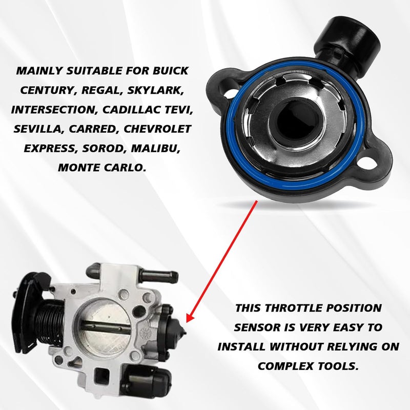 Hirificing TPS Sensor Throttle Body Position Sensor Replaces OEM #17123855 17123852 213-4668 213-912 977-030, Compatible with Chevrolet GMC Buick Century Savana Silverado Sierra C1500 K2500 - Image 5